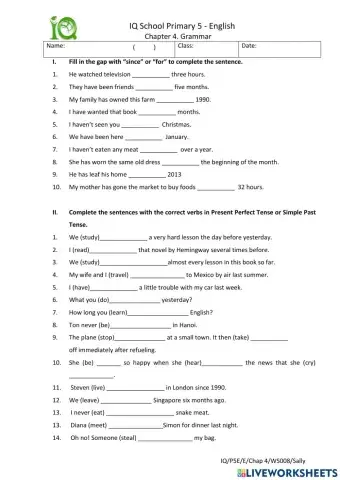 Present Perfect Tense