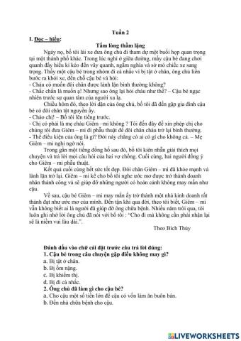 Tiếng Việt cuối tuần 2 lớp 4