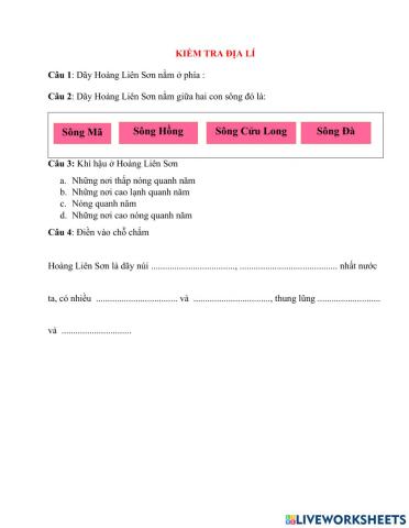 Hoàng Liên Sơn-Bài 1