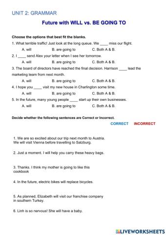 Unit 2.: YOUR BODY AND YOU - GRAMMAR 2