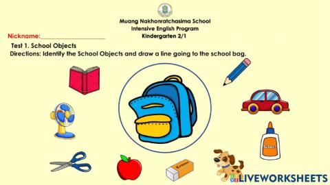 Assessment Test for Kindergarten 2 IEP