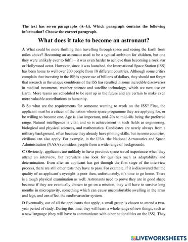 What does it take to become an astronaut?