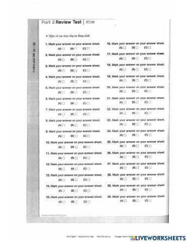 Review test listening