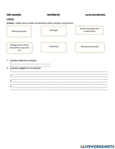 Latihan pengukuhan piktograf