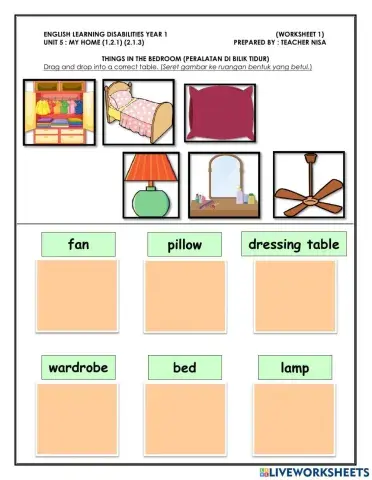 Year1-Unit5-My Home-W1 (Bathroom & Bedroom)