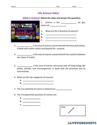 What is Science? Video Questions