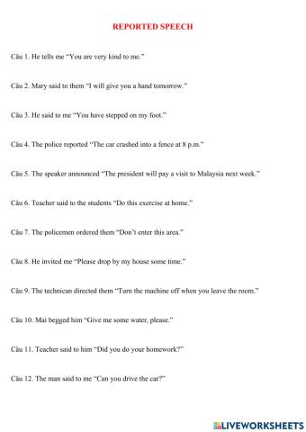 Reported speech