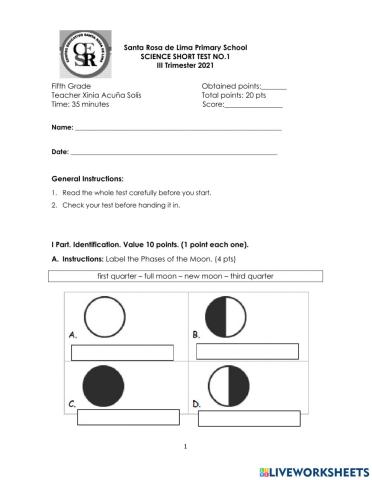 Short Test no.1-5 Grade III TRi