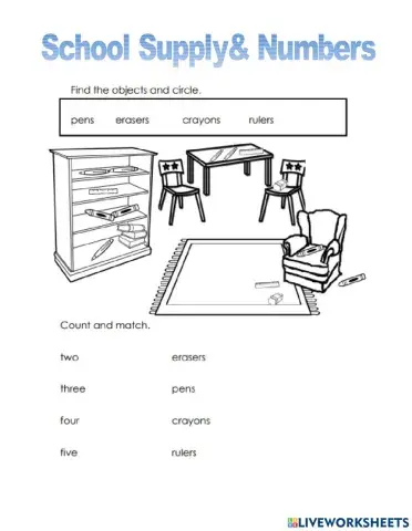 School Supply & Numbers