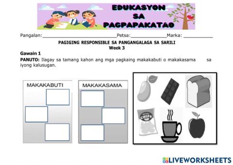 Edukasyon sa Pagpapakatao LAW-Week 3