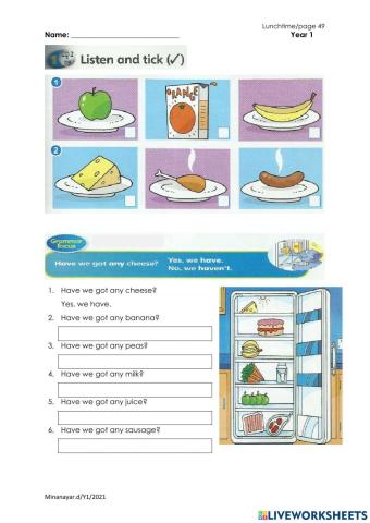 Super Minds Y1 - have got-haven't got