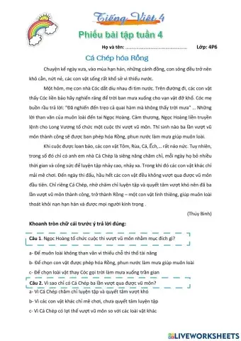 Vui tiếng việt cuối tuần