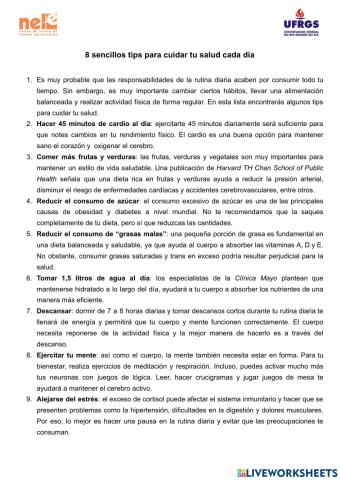 Comunicación: estados físicos y enfermedades