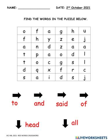 RED WORDS 2 OCT 2021