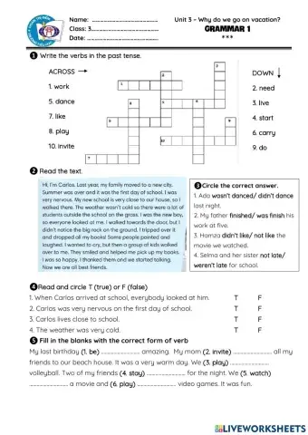 Unit 2: Grammar 1 - WS2