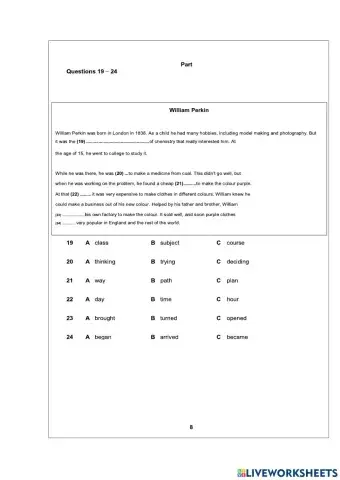 Complete the paragraph with the correct word