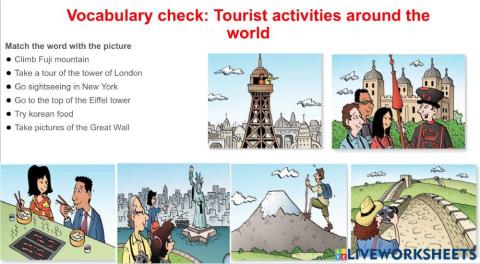Tourist activities