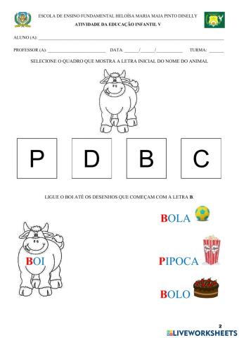 Atividade sobre a fábula a rã e o touro