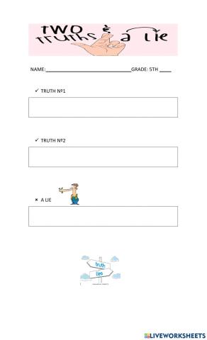 Two truths and a lie