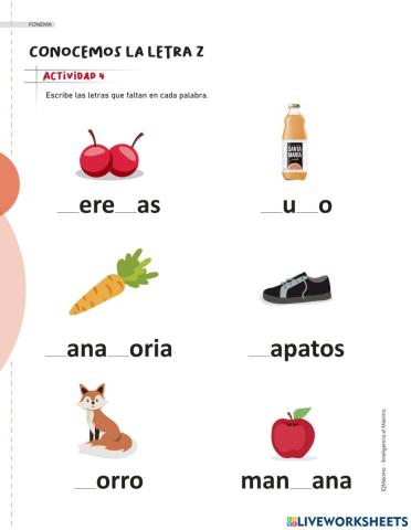 Completa las palabras