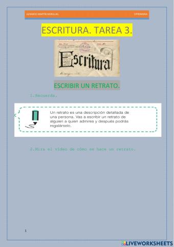 Escritura. Tarea 3.