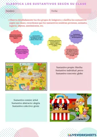 Los sustantivos y sus clases