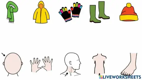 Relaciona prendas de vestir de invierno