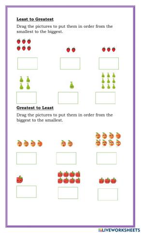 Least to Greatest-Greatest to Least