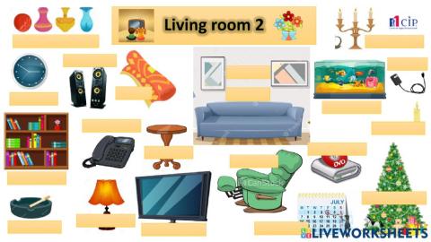 Vocabulary week 62 Living room exam