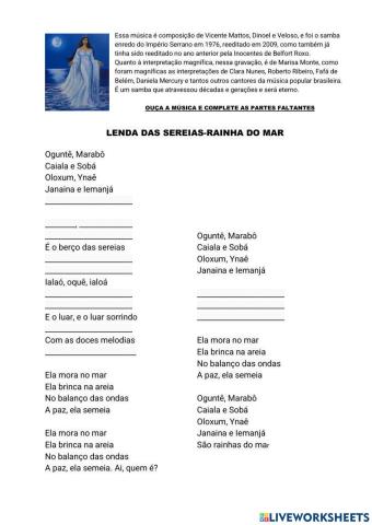 LENDA DAS SEREIAS (música)