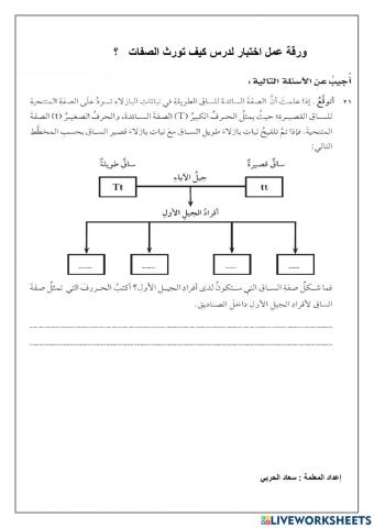 الوراثة والصفات