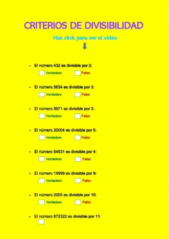 Criterios de divisibilidad