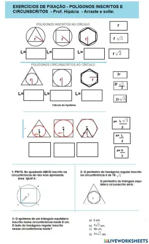 Polígonos inscritos e circunscritos