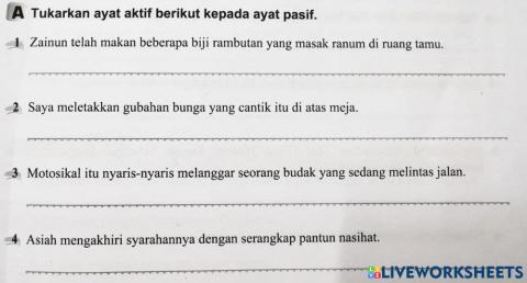 Ayat aktif dan ayat pasif