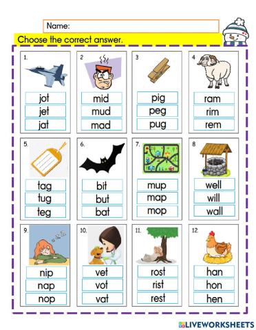 English Year 3 Phonics 4 (short vowels 2)