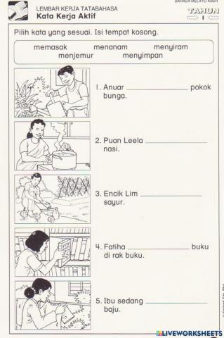 Latihan Bm Kata Kerja Tahun 2