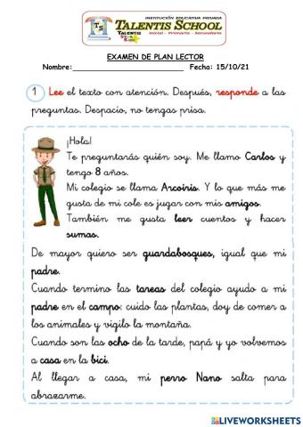 Examen de personal social