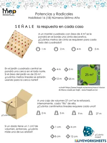 Identificar la relación entre potencias y raíces como operaciones inversas.