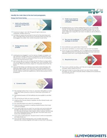 Energy and Power Saving