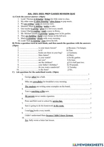 Present and Future Tenses and Quantifiers
