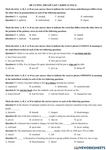 Đề cương thi giữa kỳ 1 khối 12 (no 2)