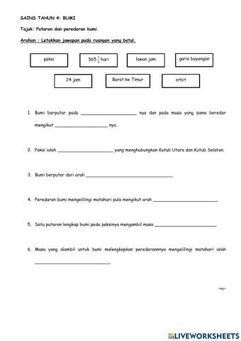 Putaran dan Peredaran Bumi