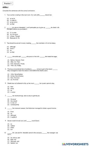 Cohesive Devices (Connectors) For SPM Writing