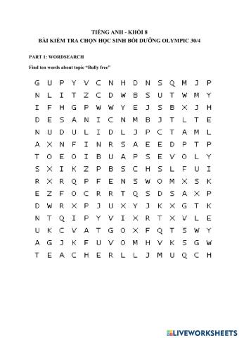 Test for gifted students