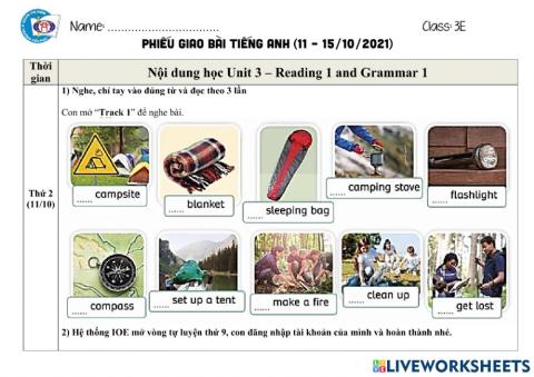 Phiếu giao bài October - Week 2