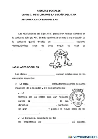 La sociedad del S.XIX