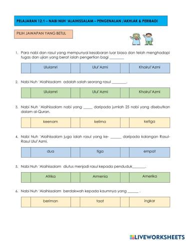 Pengenalan-akhlak & peribadi nabi nuh a.s.