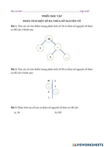 Phân tích một số ra số nguyên tố