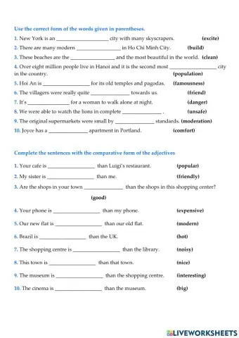 Friends Plus 6. Unit 1. Adjectives-comparative