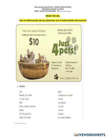 An advertisement and shops in the city